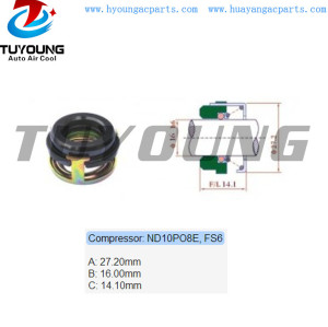 China manufacture high quality ND10PO8E FS6 auto air conditioning a/c shaft seal, shaft oil seal