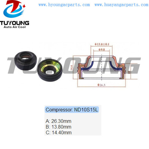 Not prone to oil leakage ND10S15L auto air conditioning a/c shaft seal, shaft oil seal