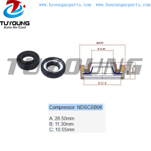 good abrasion resistance NDSCSB06 auto air conditioning a/c shaft seal, shaft oil seal