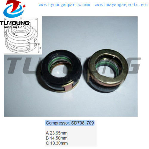 High quality wear resistance SD708 709  auto a/c compressor shaft seal, shaft oil seal