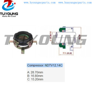 Reduction of friction loss for compressor NDTV12 NDTV14C auto AC compressor shaft seal, shaft oil seal