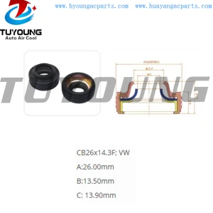 Top quality material Firm and durable VW auto a/c compressor shaft seal, shaft oil seal