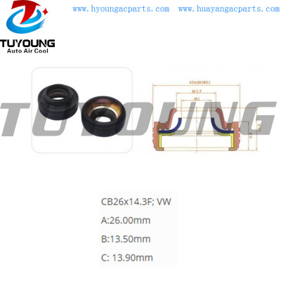 Top quality material Firm and durable VW auto a/c compressor shaft seal, shaft oil seal