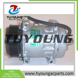 SD7H15 8090 8144 auto AC compressor Ivoco Euro FIAT TRUCK 3304016 4894306 4700391621 8500795 504185596 714/40477 71440477 8500795R