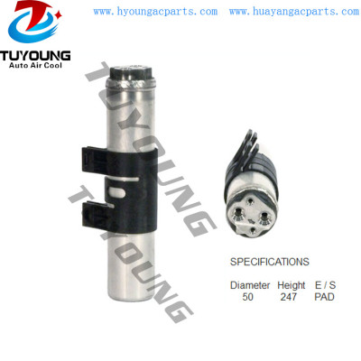 PN#7700836314 Auto ac receiver dryer Dacia Renault Kangoo Clio size 247(H)* 50(diameter)