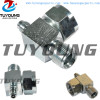 stable performance high quality SANDS adapter fitting 90 ° ORING 1 '' -> M8 vehicle ac compressor