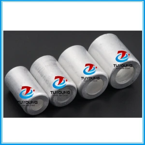 TuYoung Size 3/4'' Car R134a Car Air Conditioner Tube Connector Aluminum Cover Rubber Hose Connector Set, Aluminum hose caps