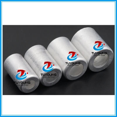 TuYoung Size 3/4'' Car R134a Car Air Conditioner Tube Connector Aluminum Cover Rubber Hose Connector Set, Aluminum hose caps