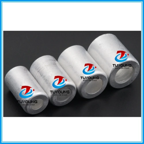 TuYoung Size 3/4'' Car R134a Car Air Conditioner Tube Connector Aluminum Cover Rubber Hose Connector Set, Aluminum hose caps