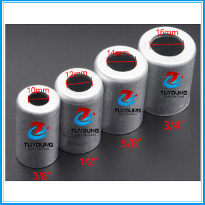 Wholesale cheap price Size 1/2'' Car R134a Car Air Conditioner Tube Connector Aluminum Cover Rubber Hose Connector Set