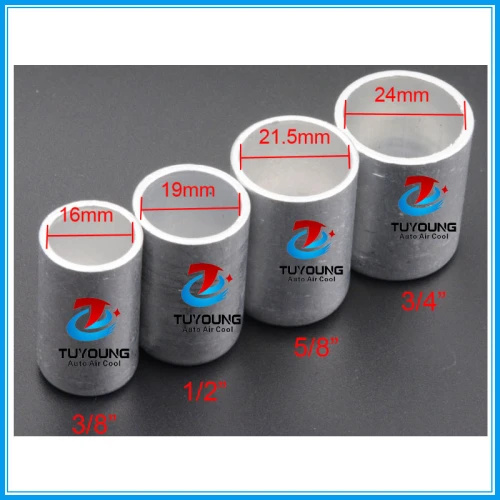 Wholesale cheap price Size 1/2'' Car R134a Car Air Conditioner Tube Connector Aluminum Cover Rubber Hose Connector Set