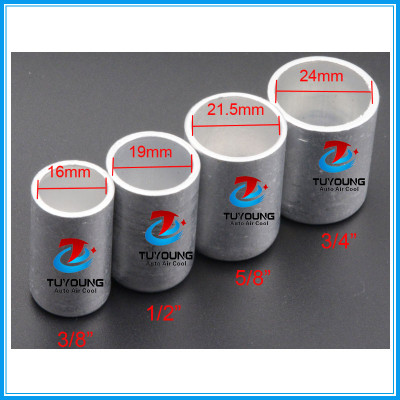 China product Size 3/8'' Car R134a Car Air Conditioner Tube Connector Aluminum Cover Rubber Hose Connector Set