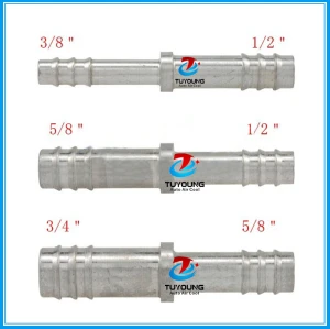 TuYoung size 5/8'' 1/2'' Car AC fitting pipe Pass Through Fitting Adapter, Air Conditioning Hose Pipe Connector Universal