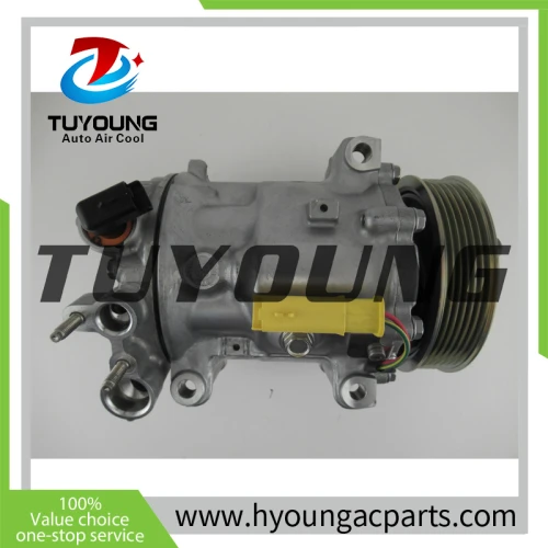6V12 7V16 7C16 car ac compressor for CITROEN C5 C6 PEUGEOT  6453XE 9800840380 SD7C16-1301F SD7C16-1301