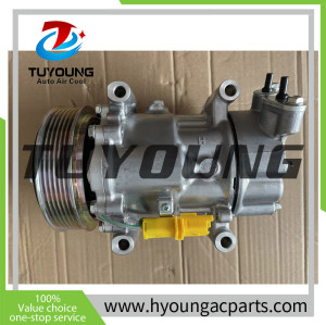 Sanden 6V12 1438F 1439 auto ac compressor Peugeot Bipper 6453.LF. 6453.LH. 6453.LN. 6453.LS. 6453QE DCP07001 9639078180 9646273380