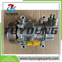 Sanden 6V12 1438F 1439 auto ac compressor Peugeot Bipper 6453.LF. 6453.LH. 6453.LN. 6453.LS. 6453QE DCP07001 9639078180 9646273380