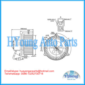 TUYOUNG best selling Auto ac fan blower motor 24V for Hyundai R210LC-7 R200-7 Excavator 11n6-90700