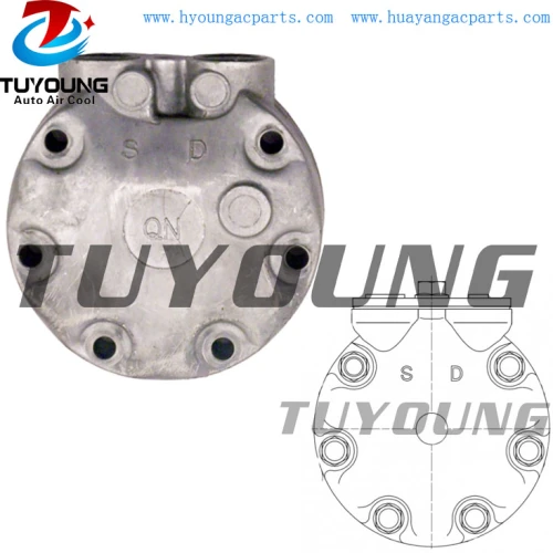 Wholesale cheap price Sanden universal vehicle ac compressor rear head UKKN_PAD_VERT