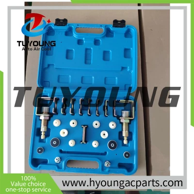 universal connections for leakage, pressure, rinsing of auto air conditioning systems, adapters for air conditioning