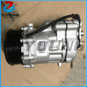 China manufacture high efficiency auto ac compressor for SD7B10 100mm 6pk 12v VW audi