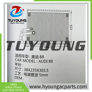 TuYoung HY-ET493M Auto air conditioning Evaporators Audi A8 size:38*235* 303.5mm