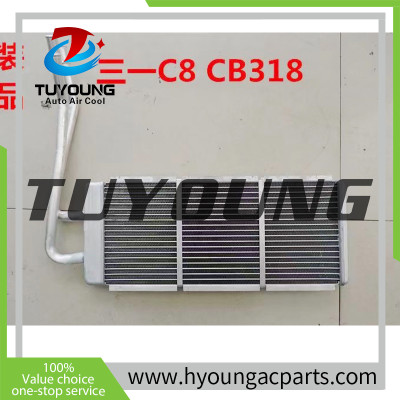 Tuyoung HY-ET130 Auto air conditioning Evaporators SANY C8 31C8 CB318  heavy duty original new 三一