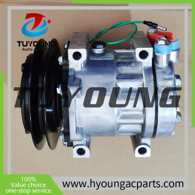SD7H13 7360 car ac compressor Kobelco Komatsu Excavator Farm & Off Road TDKR151310S YX91V00001F2 TDKR151350S 314005731 LC91V001F7