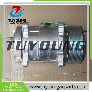 SD 5h14 10PK 24v Vehicle Ac compressor sanden 5h14 SD 508 horizontal port back cover