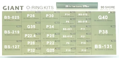 TUYOUNG 376 Pcs  28 ITs Kit Air Conditioning Car Auto Vehicle O-Ring Repair  28 sizes  HY-OR23