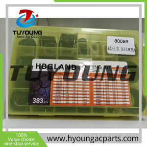 TUYOUNG 383 Pcs O-ring Kit Air Conditioning Car Auto Vehicle O-Ring Repair HY-OR26 80089 for HITACHA