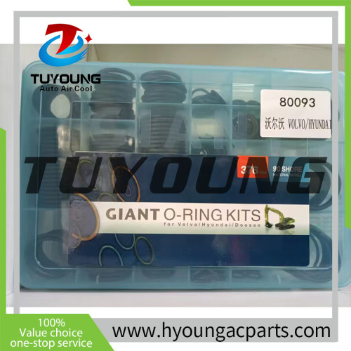 TUYOUNG 376 Pcs O-ring Kit Air Conditioning Car Auto Vehicle O-Ring Repair HY-OR30  80093  for VLOVO/HYUNDAI