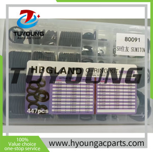 TUYOUNG 447 Pcs O-ring Kit Air Conditioning Car Auto Vehicle O-Ring Repair  HY-OR33  80091 for SUMITOMO