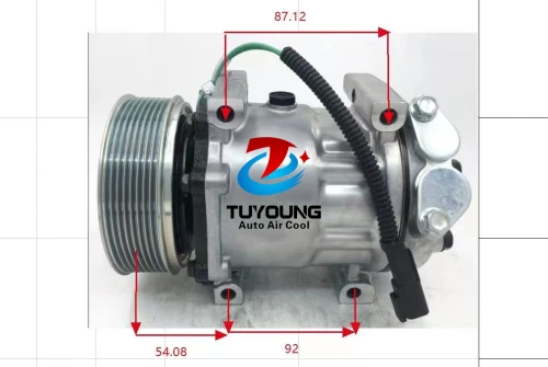 320/08573 JCB truck  car aircon ac compressor  SD7H15 8202 120mm 8pk 24v 320 08573