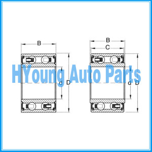 TUYOUNG China good quality auto air conditioning compressor clutch bearing for GM HONDA NISSAN, HY-ZC17