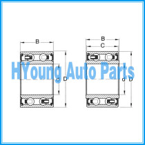 TUYOUNG China good quality auto air conditioning compressor clutch bearing for GM HONDA NISSAN, HY-ZC17