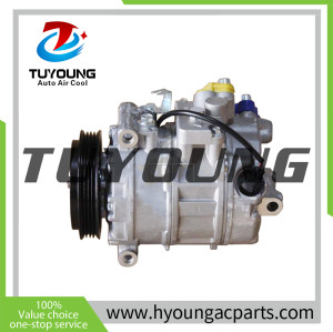 TUYOUNG China factory direct sale auto air conditioning compressor for BMW 545i N62 E60-06.2004,12V ,64509154071  64509175481 , HY-AC2338