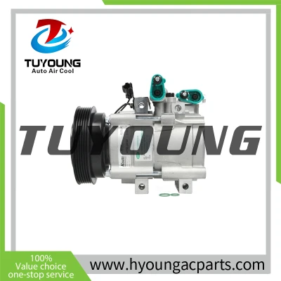 TUYOUNG China factory direct sale auto air conditioning compressor HS18 for Hyundai Santa Fe 2.0 CRDi 12V, 97701-3A470, HY-AC2347