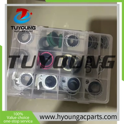 Automotive Air Conditioning compressors gasket seal kits box, car ac compressors seal washers, gasket bonded seals, Seal Gasket