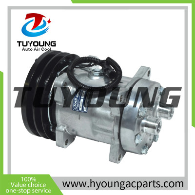 TUYOUNG China supply auto ac compressors for CASE NEW HOLLAND Sanden Models 86993462 SD7H15 152mm 2PK 12V , HY-A-3206