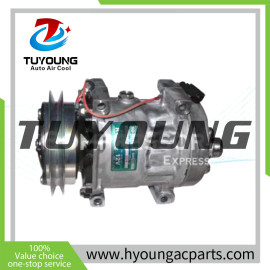 TUYOUNG China supply auto ac compressors for New-Holland 85825969 Sanden 7H13 1PK 12V, HY-A-3216