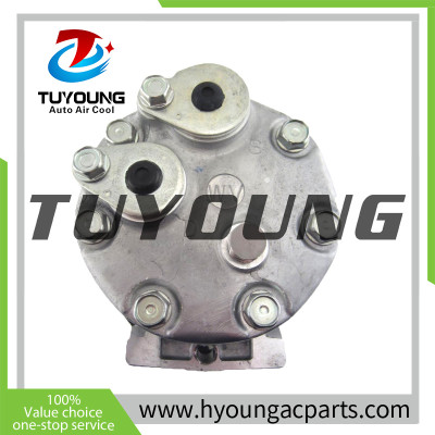 TUYOUNG China supply auto ac compressors for  Mack/Volvo Trucks SD7H15SHD PV8 119mm 12V HPAD WV HEAD 21462260, SD4581 SANDEN 4110, HY-AC2362