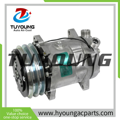 China supply auto air conditioning compressors 12V DOUBLE GROOVE CLUTCH Sanden Models 4501-4750 4525, HY-AC2369