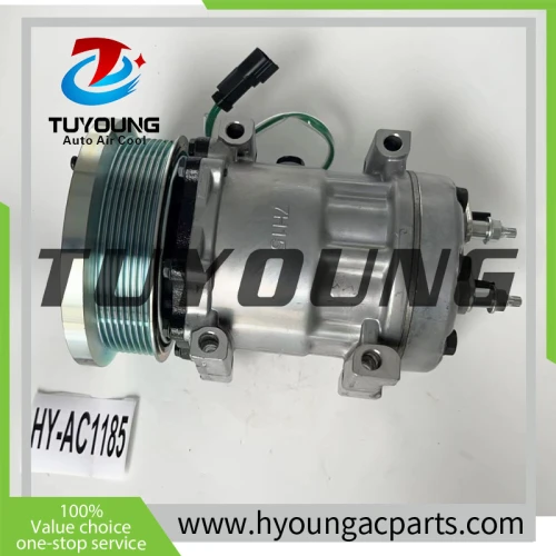 Sanden SD7H15 4095 4132 auto ac compressor fit Caterpillar 24V 320-1291 338-9100 133mm 8pk