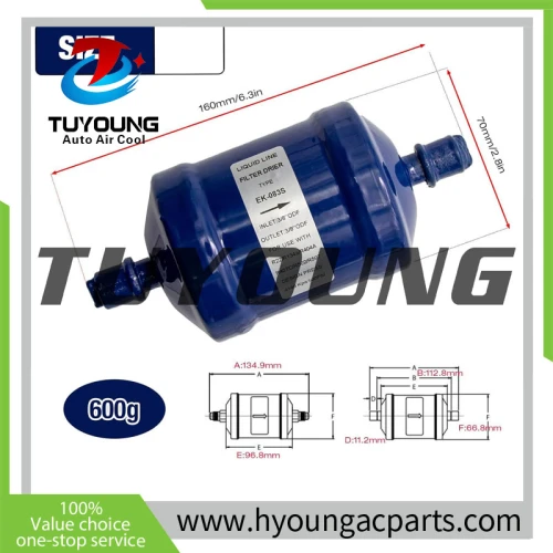 SFK-083S Liquid Line Filter Dryer Refrigerant Filter Dryer, Heat Pump Air Conditioning Refrigeration Heating System