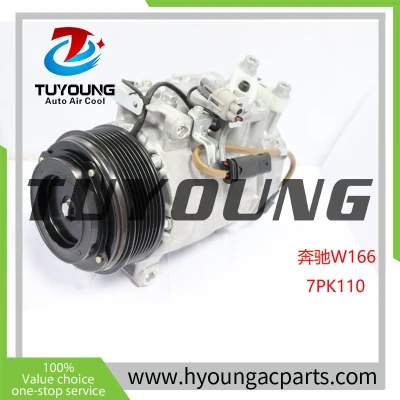 Benz auto ac compressor Mercedes Benz W166 7PK 110MM 12V brand new HY-AC2493P TUYOUNG