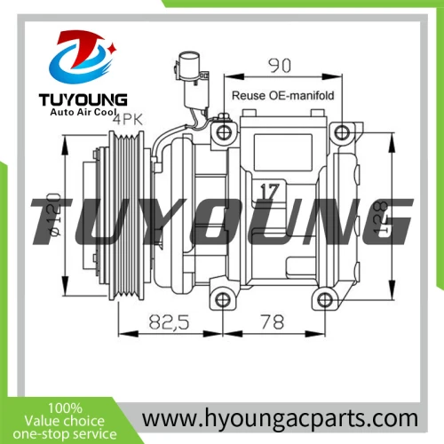 10PA17C KIA Sedona auto ac compressors Hyundai KIA Carnival 0K552-61450A 0K552-61450B 0K552-61450C 0K56E-61450 0K56E-61450A