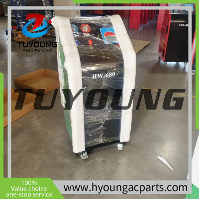 HY-TLHW680 automatic auto a/c system Refrigerant recovery machine ,Charging Station, China factory directly supply