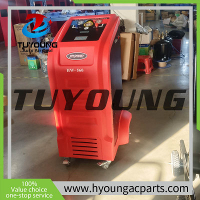 HY-TLHW560 semi-automatic auto a/c system Refrigerant recovery machine ,Charging Station, China factory directly supply