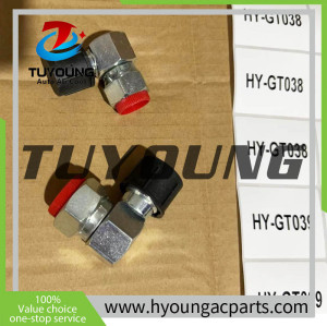 China manufacture and best seller SANDS adapter fitting 90 ° ORING 1 '' -> M10 vehicle ac compressor
