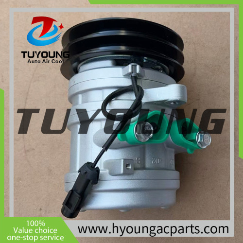 TUYOUNG China factory direct sale auto air conditioning compressor SP10 for Kioti Kubota Landini Massey ZETOR 12V, 46443509 46469764, HY-AC2343